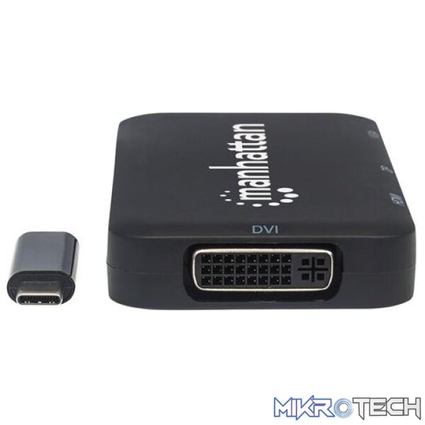 Manhattan USB-C 4-in-1 Audio/Video Converter - Image 3