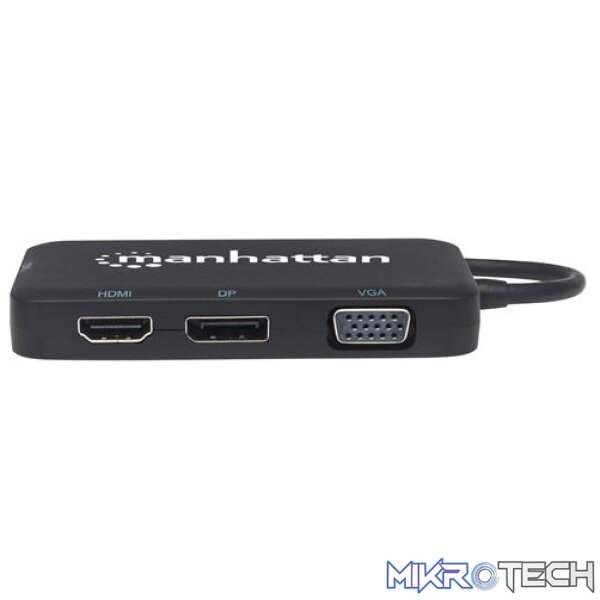 Manhattan USB-C 4-in-1 Audio/Video Converter - Image 4