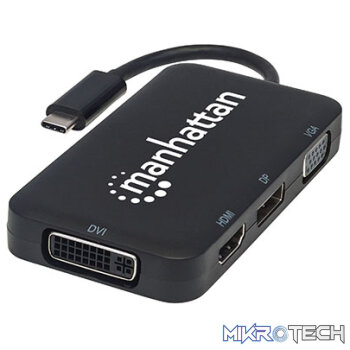 Manhattan USB-C 4-in-1 Audio/Video Converter