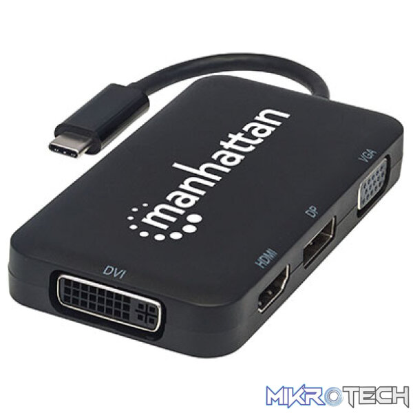 Manhattan USB-C 4-in-1 Audio/Video Converter Manhattan USB-C 4-in-1 Audio/Video Converter