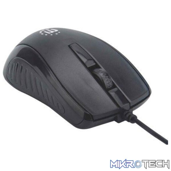 Manhattan Wired USB Optical Mouse – Compact Three Buttons with Scroll Wheel Manhattan Wired USB Optical Mouse – Compact Three Buttons with Scroll Wheel