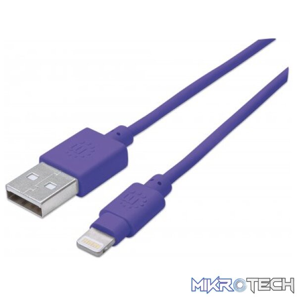 Manhattan iLynk Lightning Cable Type A Male to 8 Pin Male Manhattan iLynk Lightning Cable Type A Male to 8 Pin Male