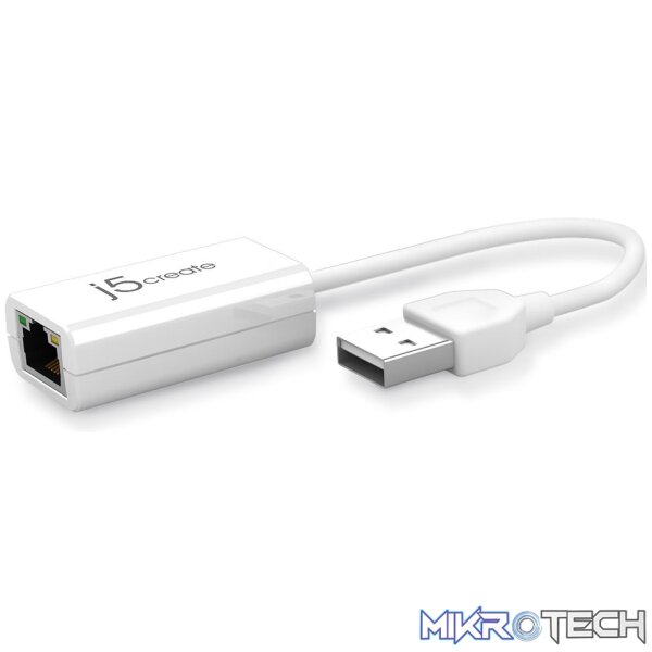 NA-JUE125 j5create JUE125 USB 2.0 Type-A to 10/100 Network Adapter - Image 1