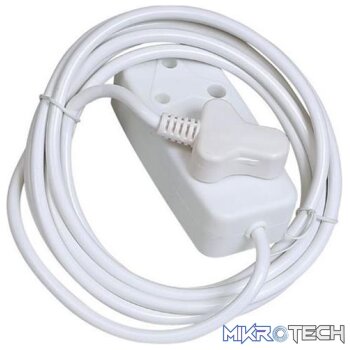 Noble Safy 3m Multi Plug Coupler Extension Cord Lead With Dual 3 Pin Sockets-16A Rated Plugs 250V