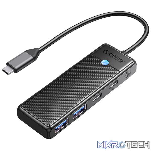 ORICO PW Series 4-Port USB3.0 Hub | Type-C | USB-A3.0 x 2 (5GBPS Sharing) | USB-C3.0 x 1 (5GBPS) | USB-C x 1 (PD100W) | 15cm | Black ORICO PW Series 4-Port USB3.0 Hub | Type-C | USB-A3.0 x 2 (5GBPS Sharing) | USB-C3.0 x 1 (5GBPS) | USB-C x 1 (PD100W) | 15cm | Black