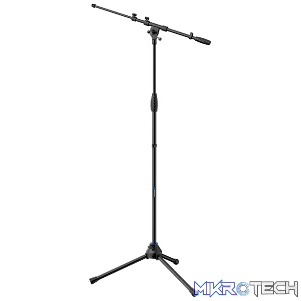 PMS120_1 Roxtone - Microphone Stand With Telescopic Boom Black - Image 1