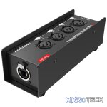 Roxtone - Cat Snake Splitter Box, 4 Channel Xlr Female To Ethercon Network Cable