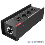 Roxtone - Cat Snake Splitter Box, 4 Channel Xlr Male To Ethercon Network Cable