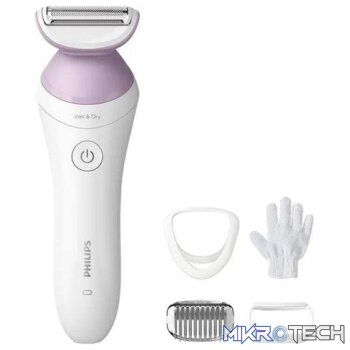 Philips Cordless Lady Wet & Dry Shaver 6000 Pink Includes Trimming comb