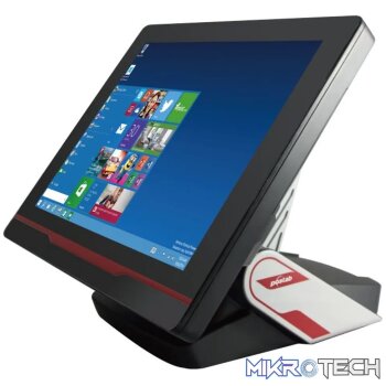 Poslab IronPOS 76; 15'' Full Black Bezel Free Resistive Touch; Intel J1900 Quad Core 2.4GHz CPU; 2.5'' 64GB SSD; 4GB RAM;Fanless