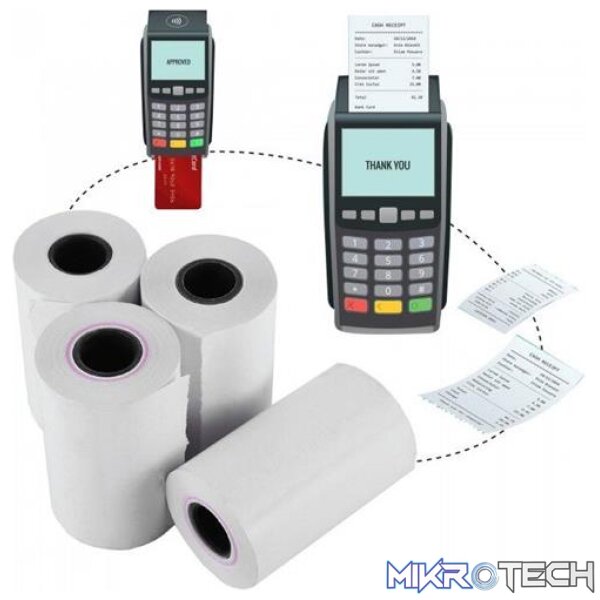 Postron Thermal 57mm X 40mm Credit Card Paper Rolls - Image 2
