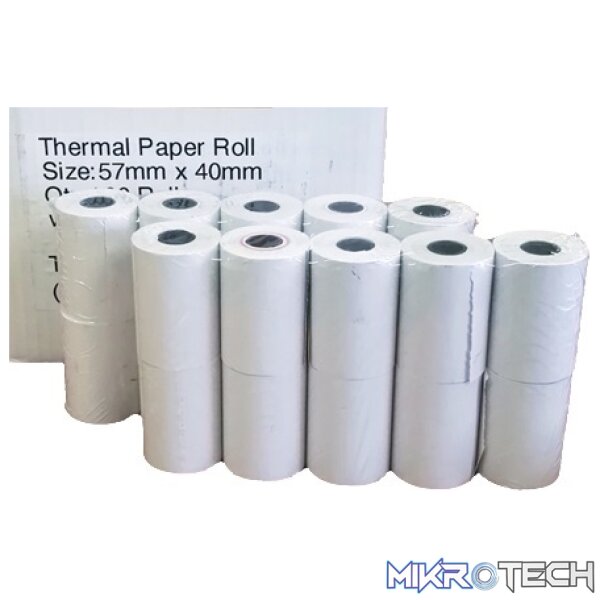 Postron Thermal 57mm X 40mm Credit Card Paper Rolls Postron Thermal 57mm X 40mm Credit Card Paper Rolls