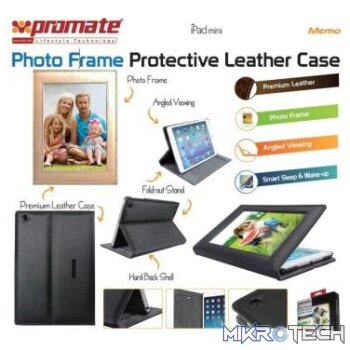 Promate Memo Photo Frame Protective Leather Case for IPad Mini-Cream
