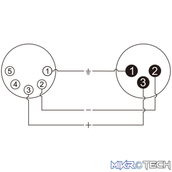 Roxtone - Leader Series Adap 3P Xlr Plug - 5P Xlr Socket - Image 4