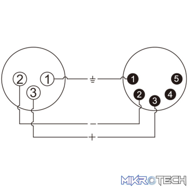 Roxtone - Leader Series Adap 5P Xlr Plug - 3P Xlr Socket - Image 4