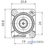 Roxtone - Bnc Female Socket Chassis Mount Nickel Plated Shell - Image 4