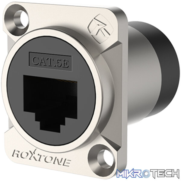 RAE8FD-C5_1 Roxtone - Cat5E Through Socket Nickel Plated Shell - Image 1