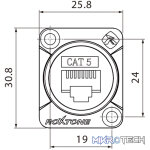 Roxtone - Cat5E Through Socket Nickel Plated Shell - Image 4