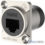 Roxtone - Cat6 Through Socket Nickel Plated Shell