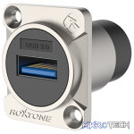 Roxtone - Usb Through Socket Nickel Plated Shell