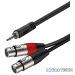 Roxtone - Smart Series Signal Lead 3.5 M St - 2 Xlr M 3M