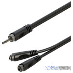 Roxtone - 0.2M Samurai Series Signal Lead 3.5 M St - 2 X 3.5 M St Socket