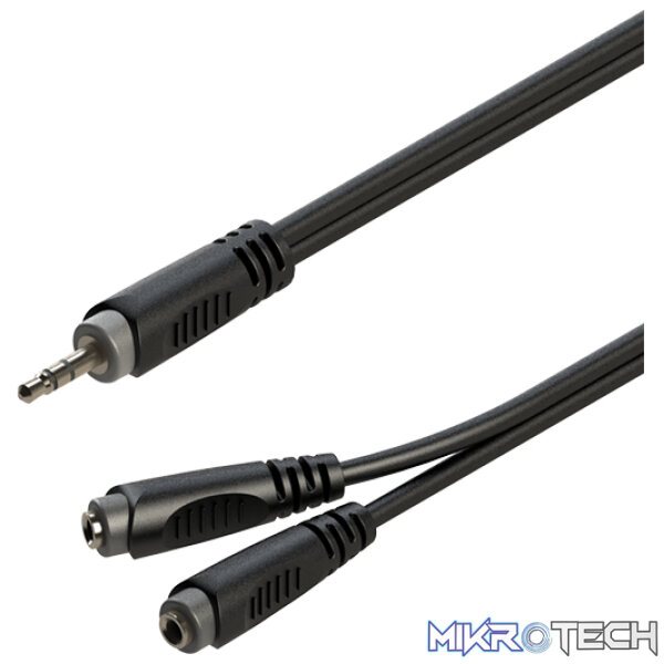 RAYC400L0 Roxtone - 0.2M Samurai Series Signal Lead 3.5 M St - 2 X 3.5 M St Socket - Image 1