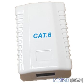 RCT- CAT6 WALLBOX SINGLE PORT