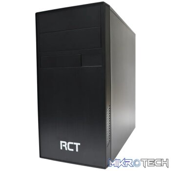 RCT Case with DVD drive slot mATX - Black + 300W; 1x Fan; 2x3.5 ; 2x2.5