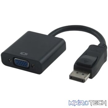 RCT DISPLAY PORT TO VGA ADAPTOR - BLACK