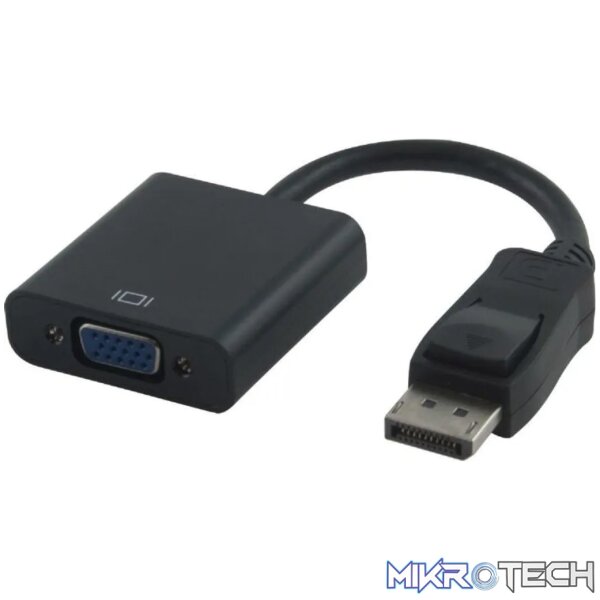 RCT DISPLAY PORT TO VGA ADAPTOR - BLACK RCT DISPLAY PORT TO VGA ADAPTOR - BLACK