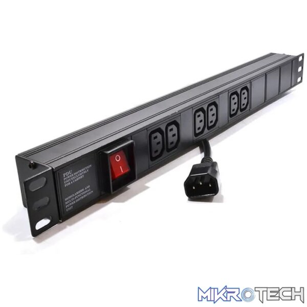 RCT IEC 6 Way power 19' rack mount . RCT IEC 6 Way power 19' rack mount .
