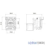 Roxtone - Cat5E Ethercon Through Socket Nickel Plated Shell - Image 4