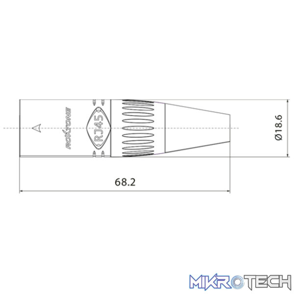 Roxtone - Rj45 Connector Housing Xlr-Type - Image 2
