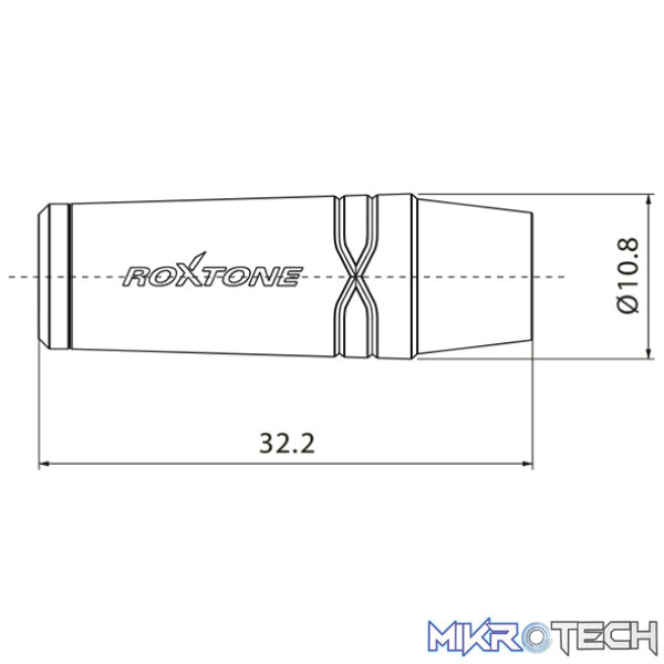 Roxtone - 3.5Mm Female Jack Stereo Nickel Plated Black Shell - Image 3