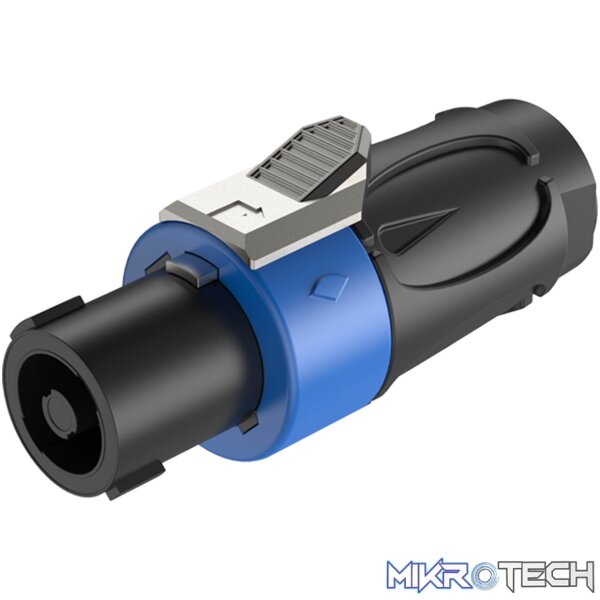 RS4F-N-BU_1 Roxtone - Leader Series 4P Speakon Nickel Plated Contacts Blue Color Ring - Image 1