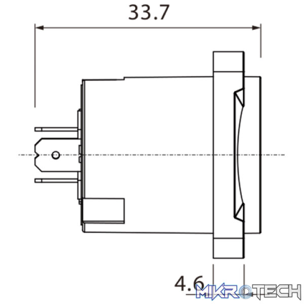 Roxtone - 4P Speakon Chassis Tin Plated Contacts - Image 3
