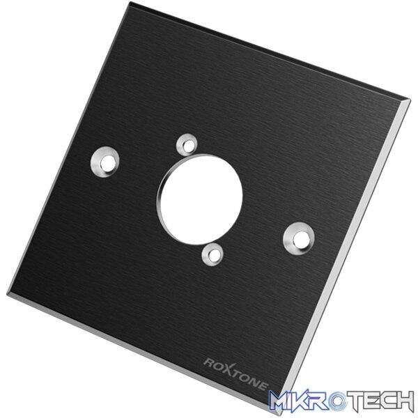 RWPA60-1-BK_1 Roxtone - Single Black Blank Wallplate - Image 1