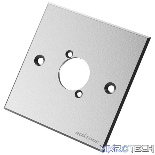 RWPA60-1-SL Roxtone - Single Silver Blank Wallplate - Image 1