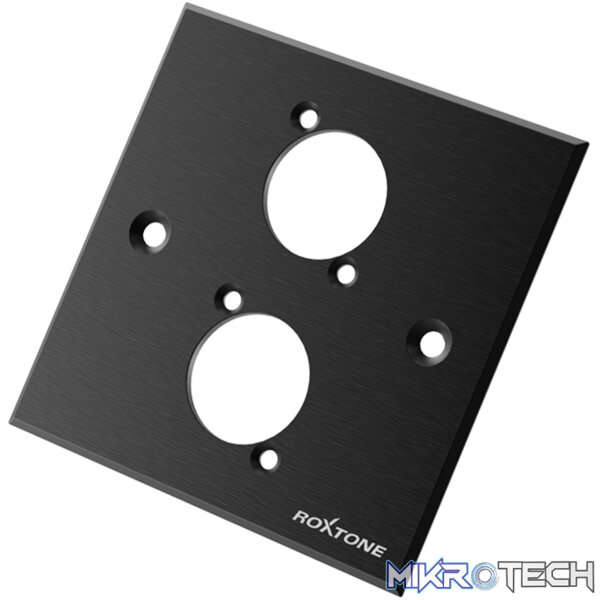 RWPA60-2-BK_1 Roxtone - Double Black Blank Wallplate - Image 1