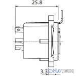 Roxtone - Leader Series 3P Xlr Female Chassis Nickel Plated Shell - Image 4
