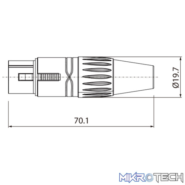 Roxtone - 3P Xlr Female Nickel Plated Shell - Image 2