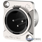 Roxtone - Leader Series 3P Xlr Male Chassis Nickel Plated Shell