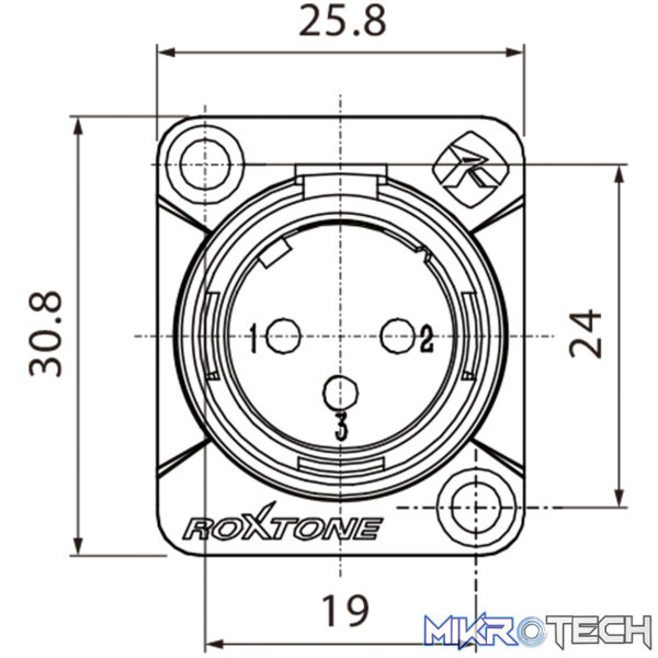Roxtone - Leader Series 3P Xlr Male Chassis Nickel Plated Shell - Image 4