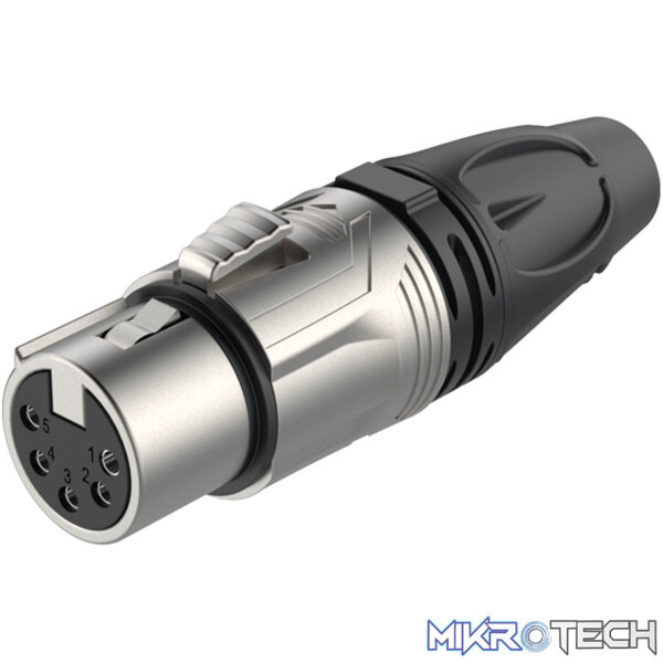 RX5F-NT_1-1 Roxtone - 5P Xlr Female Nickel Plated Shell - Image 1