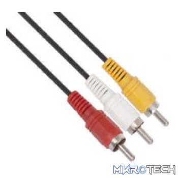 Rca Extended Cable R/Wh/Blk