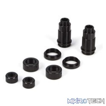 Rear Shock Body Set Al Black: Mini 8ig