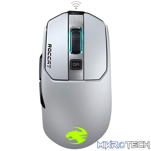 Roccat Kain 202 AIMO White Wireless Optical 16000 dpi Titan-Click RGB Gaming Mouse - Image 7