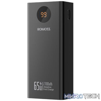 Romoss PEA27S Pro 27000mAh 65W Fast Charge Power Bank - Black