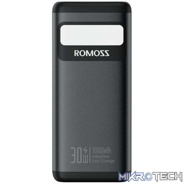 Romoss PMT30 30000mAh 30W Fast Charge Power Bank – Black - Image 2